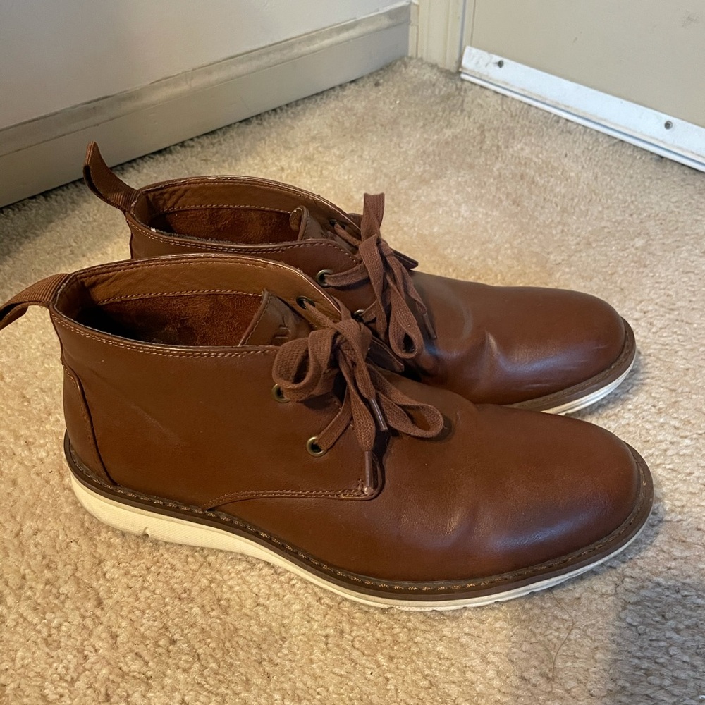 Marc New York Brown Leather Shoe Men Size 7 US